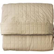 Quiltet sengetæppe Omhu Quiltet Percale Sengetæppe Beige (260x260cm)