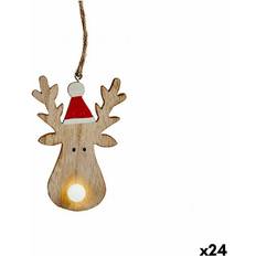 Wood Christmas Tree Ornaments Rentier Braun Holz Weihnachtsbaumschmuck