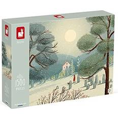 Janod 1500-Piece Puzzle Winter Wonders Suitable for Adults, Teenagers Children Made in Europe FSC-Certified Ages 10 J02515