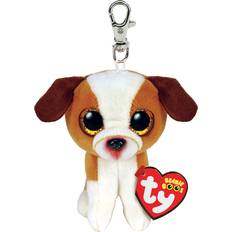 TY Beanie Boos Hugo Brown/White Hund Nøglering