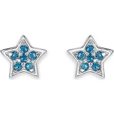 s.Oliver Stud Earrings - Silver/Blue