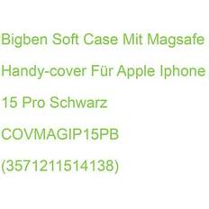 Bigben Soft Case mit MagSafe Handy-Cover für Apple iPhone 15 Pro schwarz