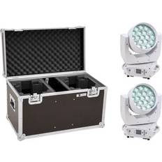 Head x4 Eurolite Set 2x LED TMH-X4 Moving-Head Wash Zoom wh Case