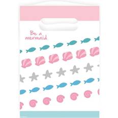 White Gift Bags Amscan Be A Mermaid Plastic Party Bags Pack of 8