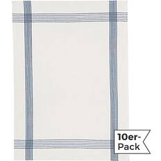 Leinen Küchenhandtücher Erwin Müller Erwin Müller Jacquard Halbleinen-Geschirrtuch 10er-Pack Küchenhandtuch Blau (70x50cm)