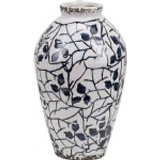 Beliani Mallia White/Navy Vase