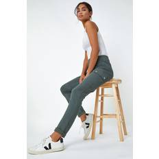 Men Trousers & Shorts Roman Turn Up Stretch Cargo Trousers Khaki