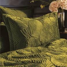 Monochrome Pillow Cases Paoletti Palmeria Embroidered Quilted Pillow Case Green