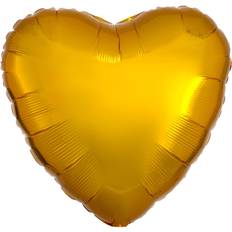 Folieballon Hjerte Metallic Guld