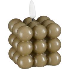 Mica Decorations Kerzenhalter, Kerzen & Duft Mica Decorations Kerze 6 taupe warm LED-Licht