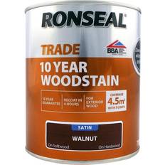 Ronseal Brown Paint Ronseal Walnut, 750ml Trade 10yr Woodstain Brown 0.75L