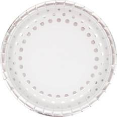 White Disposable Plates Unique Party Creative Paper Sparkle Plates Pack of 8