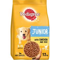 Pedigree 12Kg Puppy Complete Dry Dog Food Chicken & Rice Dog Biscuits