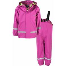 Afneembare Capuchon Regenpakken zigzag Rieti PU Rain Set - Pink