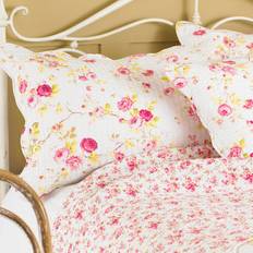 Textiles Paoletti Honey Pot Floral Embroidered Pillow Case White