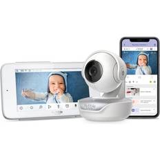 Child Safety Hubble Connected Nursery Pal Premium Smart Video Baby Monitor with 5" Inch Touch Screen, Privacy Mode, Infrared Night Vision, Two-Way Talk, Room Temperature Sensor and Smartphone App