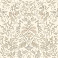 Wallpapers Holden Decor Decor Leaf Damask Beige
