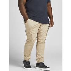 Jack & Jones Plus Size Slim Tapered Fit Chino Hose Beige