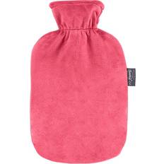 Termofori saldi Fashy Bottiglia dell'acqua calda 2L con copertura in pile in rosa rosa pink