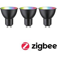 Paulmann smart home zigbee 3er-pack led reflektor gu10 rgbw dimmbar schwarz matt Schwarz