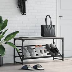 Grey Shoe Racks vidaXL Sonoma Engineered Wood Shoe Rack