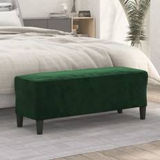 Vert Banquettes vidaXL Banc Ottoman Rembourré 100x35x41 cm Banquette