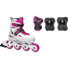 Rollerblade Inliners Rollerblade Fury Combo Justerbar Rulleskøjte Børn White/Pink Pink 36.5-40.5 Dame Adult, Kids, Newborn, Toddler, Infant