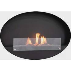 ScandiFlames Maryland Oval Wall Hanging Slim Fireplace