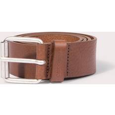 Hombre - Plata Cinturones Carhartt WIP Script Unisex Leather Belt Cognac/Silver