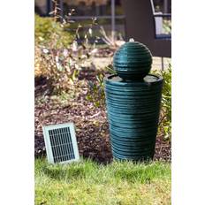 GardenWize Outdoor Round Ball & Plinth Solar Fountain Feature