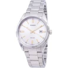Casio gold Casio Herreur Date Silver Gold Indexes Ø 39 mm