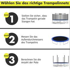 Trampoline Costway Ø 457 cm Trampolin-Sicherheitsnetz für externen Ersatz von Gartentrampolinen