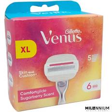 Gillette Venus Comfortglide Festival rakapparat för kvinnor, ersättningsblad, 4-pack, 5 blad säkerställer en grundlig rakning, för helt slät hud