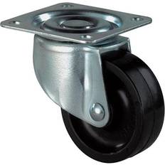 Casters BS Rollen Lenkrolle D.50mm Trgf.40kg, m.Platte Ku.schwarz