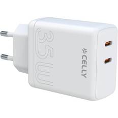 Celly PD Vægoplader 2xUSB-C 35W