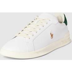 Polo Ralph Lauren Mujer Zapatillas Polo Ralph Lauren Heritage Court II Leather Sneaker White/College Green Unisex