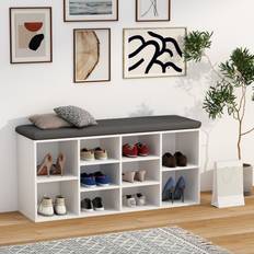 Schuhregale VCM Holz Sitzbank Schuhregal