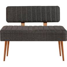 Hanah Home Opbevaringsbænke Hanah Home Vina Brun Slagbænke Opbevaringsbænk