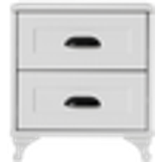 Nightstand Black White 49cm H X 45cm W X 41.5cm D