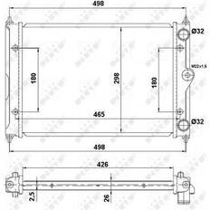 Coche Intercoolers NRF 519505 Radiador Refrigeración Del Motor Aluminio 433 322 34 Aletas Refrigeración Unidas Mecánicamente