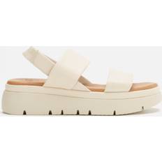 Dune London 'Location' Leather Flatforms Ecru