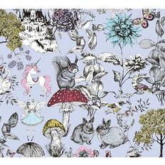 Wallpapers A.S. Creation Vliestapete Blumen Kinderzimmertapete Grau Schwarz FSC