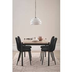 Ellos Spisegruppe Gilda Med Bord 120 x 80 cm 4 Stole Sort Bordgruppe