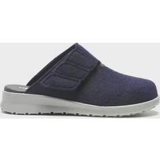 New Feet Hjemmesko New Feet mørkeblå fodformet hjemmesko uldfilt st
