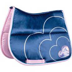 HKM Sadler & Tilbehør HKM Funny Horses Vendbart Sadelunderlag - Blå/Pink