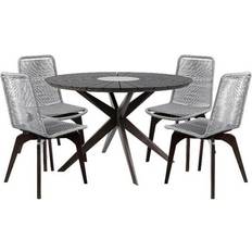 Patio Dining Sets Armen Living Sachi Island Rope Patio Dining Set