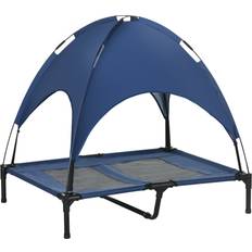 Pawhut Pet Cot in Blue Large 41 - 70 lbs