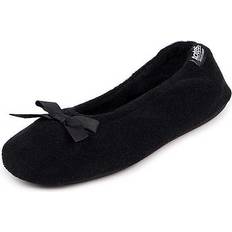 Totes Terry Ballerina Slippers Black