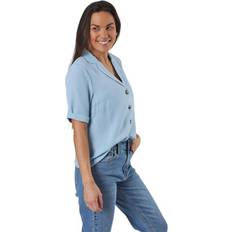 Donna Camicie Only Sky S/S Shirt Solid Wvn Blue Female Camisas Azul