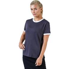 Damen - Golf T-Shirts Nike Ringer Top SS Blue/White, Female, Tøj, T-shirt, Golf, Blå